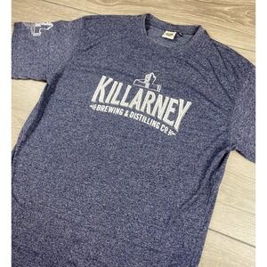 Killarney Men's Brewery And Distilling Company Logo Short Sleeve Shirt Blue XL